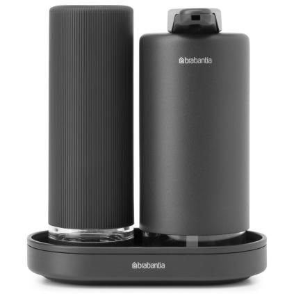 Distributeur à savon SINKSTYLE 200 ml, set de 2 pc, gris minéral, acier, Brabantia