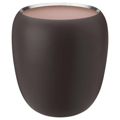 Vase ORA 22 cm, poudre foncée, acier inoxydable, Stelton