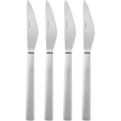 Couteau à steak MAYA 2000, set de 4 pc, argent, acier inoxydable, Stelton