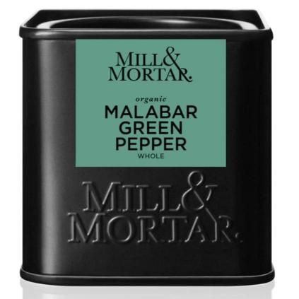 Poivre vert bio MALABAR 25 g, entier, Mill & Mortar