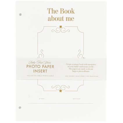 Recharge pour album photo BABY 21 x 28 cm, 10 pc, blanc, Printworks