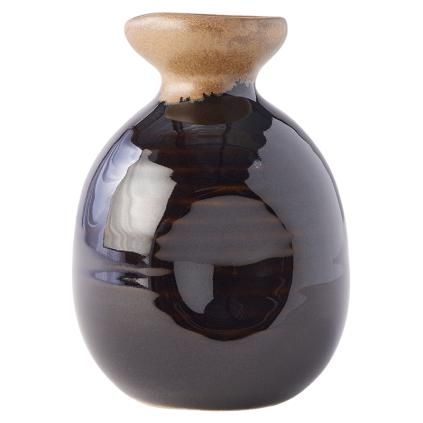 Bouteille de sake 350 ml, marron / noir, céramique, MIJ