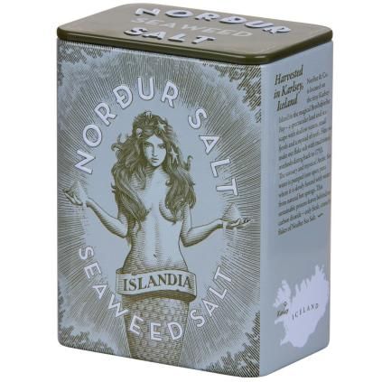 Sel arctique 100 g, algues, flocons, étain, Nordur Salt