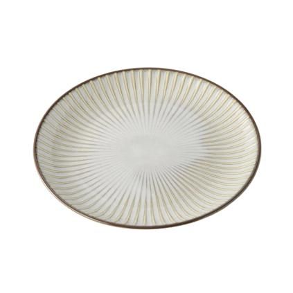 Assiette mise en bouche WHITE SENDAN 20,5 cm, blanc, céramique, MIJ