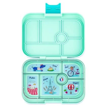 Lunchbox ORIGINAL 6 625 ml, turquoise / Paris, plastique, Yumbox
