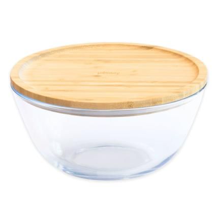 Boîte de conservation pour aliments PKV-011 770 ml, verre / bambou, Pebbly