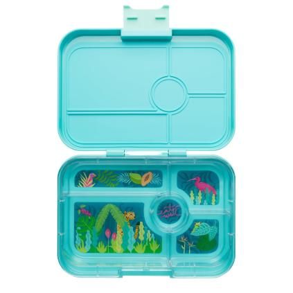 Lunchbox TAPAS XL 5 1 l, turquoise / jungle, plastique, Yumbox