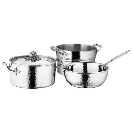 Batterie de cuisine OPUS PRIMA, set de 4 pc, argent, acier inoxydable, Ruffoni