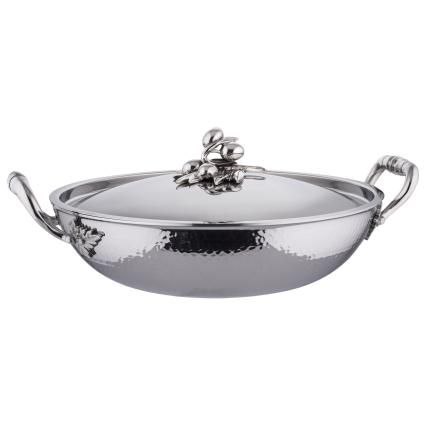 Wok OPUS PRIMA 30 cm, argent, acier inoxydable, Ruffoni