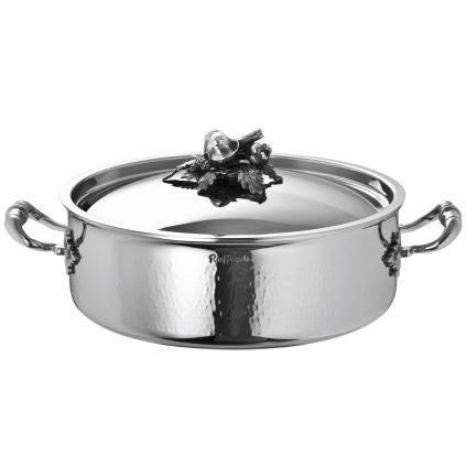 Cocotte basse OPUS PRIMA 26 cm, argent, acier inoxydable, Ruffoni