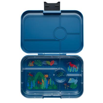 Lunchbox TAPAS XL 5 1 l, bleu foncé / jungle, plastique, Yumbox