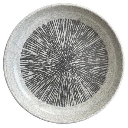 Assiette KIZAMI 22 cm, gris, céramique, MIJ