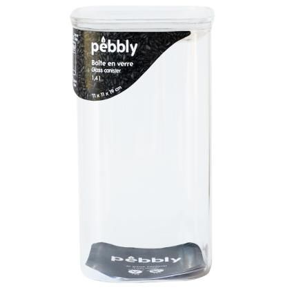 Bocal de rangement PKV-045 1,4 l, verre, Pebbly