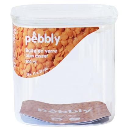Bocal de rangement PKV-044 800 ml, verre, Pebbly