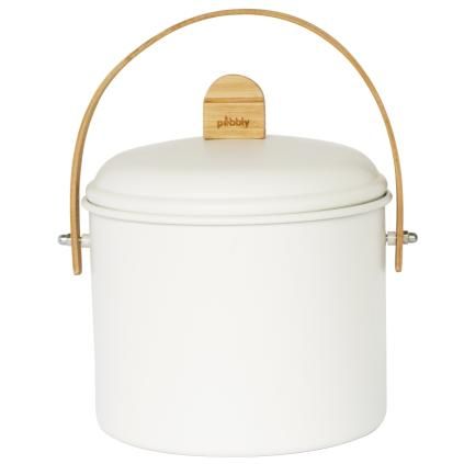 Composteur NBA202 3,5 l, beige, acier / bambou, Pebby