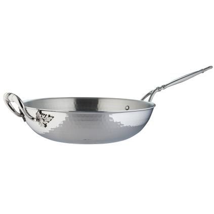 Wok OPUS PRIMA 30 cm, argent, acier inoxydable, Ruffoni