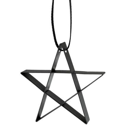 Décoration de Noël FIGURA 6 cm, étoile, noir doux, acier inoxydable, Stelton