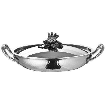 Poêle de service OPUS PRIMA 30 cm, argent, acier inoxydable, Ruffoni