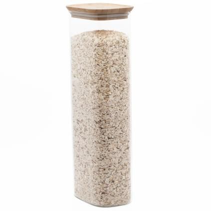 Bocal de rangement PKV-070 2,6 l, verre / bambou, Pebbly