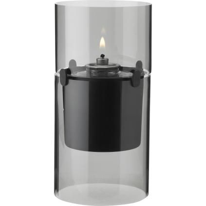 Lampe à huile LUCIE 17,5 cm, fumée, verre, Stelton