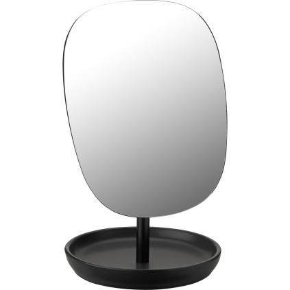 Miroir cosmétique FJORD 25 cm, noir, fer / grès, Stelton