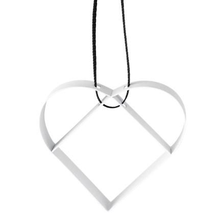 Décoration de Noël FIGURA 5 cm, cœur, blanc doux, acier inoxydable, Stelton