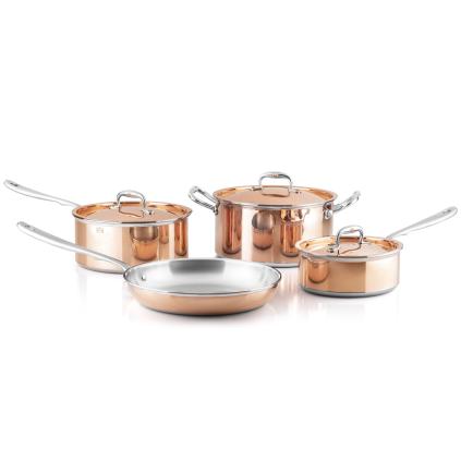 Batterie de cuisine CON CLASSE, set de 7 pc, cuivre, Ruffoni