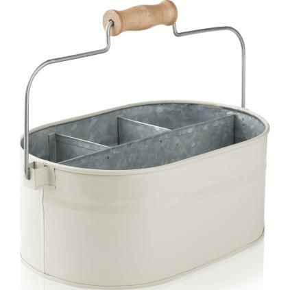 Rangement d'évier 30 x 20 cm, beige, zinc, Humdakin