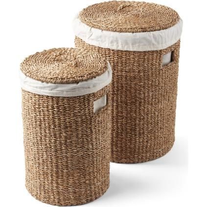 Bac à linge HAMPER, set de 2 pc, sea grass, Humdakin