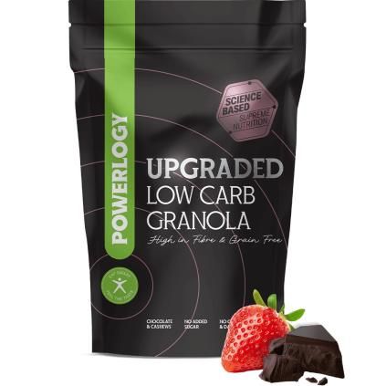 Granola UPGRADED 350 g, faible teneur en glucides, Powerlogy
