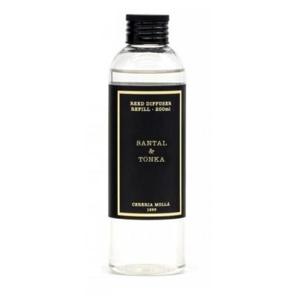 Recharge pour diffuseur SANTAL & TONKA 200 ml, Cereria Mollá