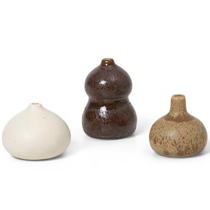 Vase KOMO, set de 3 pc, grès, ferm LIVING