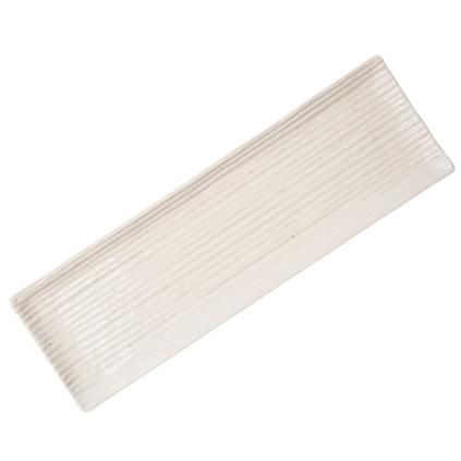 Plat de service CONTOUR 33 x 10,5 cm, blanc, céramique, MIJ