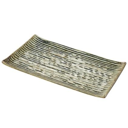 Plat de service CONTOUR 24 x 15 cm, vert, céramique, MIJ