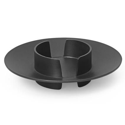Support bougie pilier BLOCK 11 cm, noir, laiton, ferme LIVING