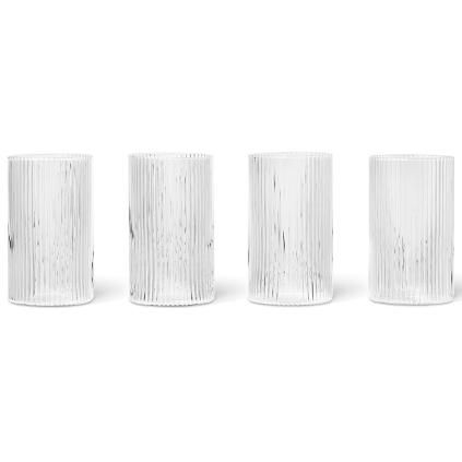 Verre à apéritif RIPPLE 140 ml, set de 4 pc, clair, ferme LIVING