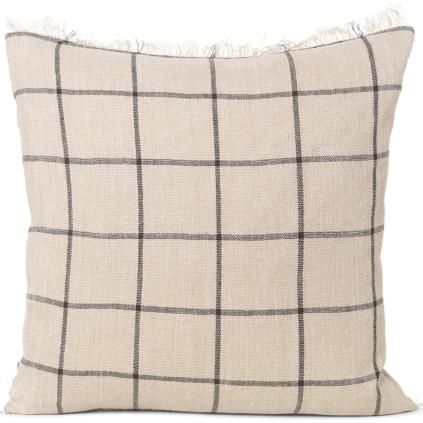 Coussin CALM 50 x 50 cm, beige, coton / lin, ferme LIVING