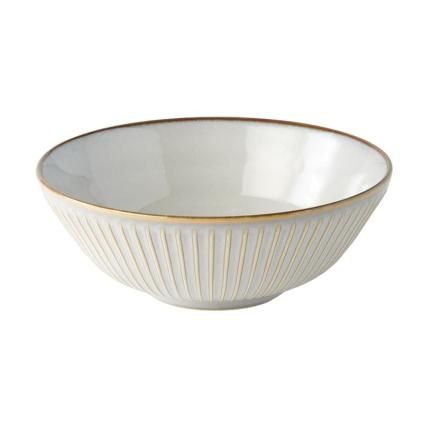 Bol WHITE SENDAN 21,5 cm, blanc, céramique, MIJ