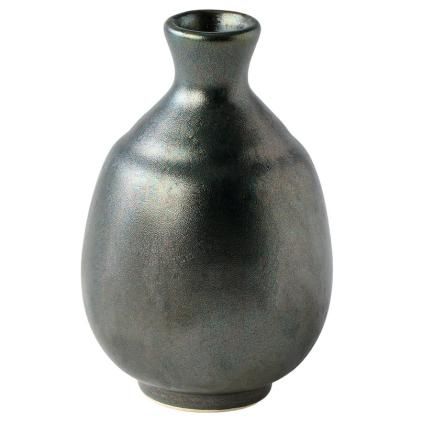 Bouteille de sake DARK LUSTRE, noir, céramique, MIJ