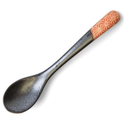 Cuillère de table ASANOHA 12,5 cm, orange, céramique, MIJ