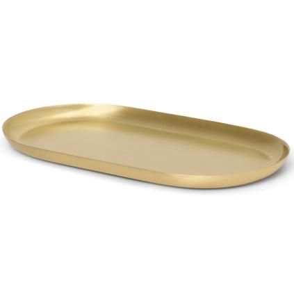 Plateau décoratif BASHO 18,5 cm, laiton, ferme LIVING