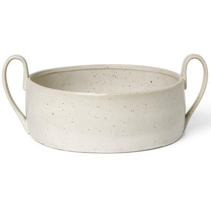 Coupe à fruits FLOW 32 cm, blanc, grès, ferm LIVING