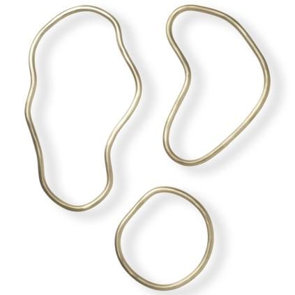 Dessous de plat POND, set de 3 pc, laiton, ferm LIVING