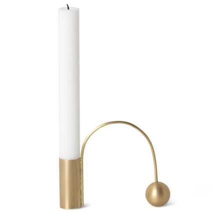 Bougeoir BALANCE 11 cm, laiton, ferme LIVING