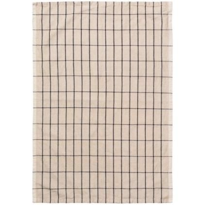 Torchon HALE 50 x 70 cm, sable, coton / lin, ferme LIVING