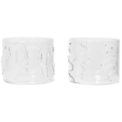 Verre à eau DOODLE 200 ml, set de 2 pc, clair, verre, ferm LIVING