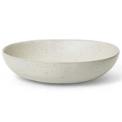 Bol de service FLOW 19,5 cm, blanc, grès, ferme LIVING