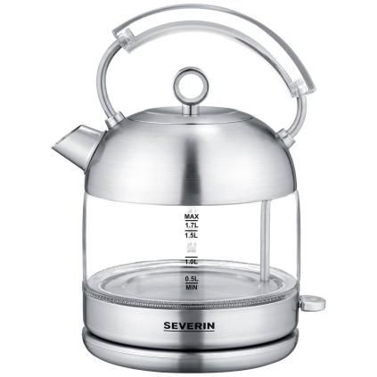 Rétro bouilloire électrique WK 3459 Severin 1,7 l argent