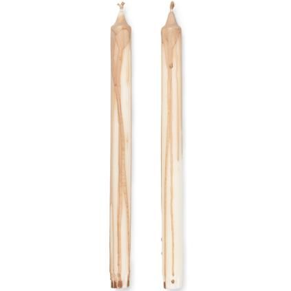 Bougie chandelle DRYP 30 cm, set de 2 pc, beige, ferme LIVING