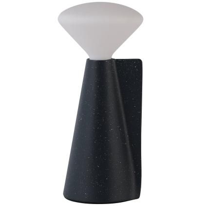 Lampe de table sans fil MANTLE 19 cm, noir, acier inoxidable, Tala